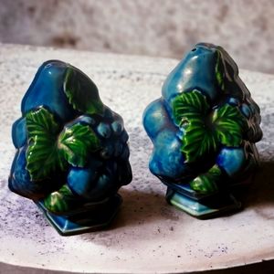Vtg 50's Inarco Blue Mood Indigo  Salt/Pepper Shakers Japan